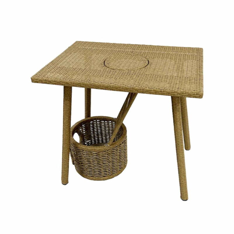 Handwoven Dual-Purpose Coffee Table & Pet Bed - Image 4