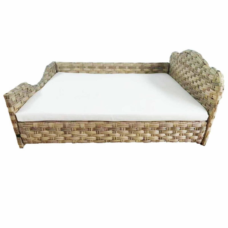 Rattan Pet Sofa, Raised Wicker Dog Bed, Cat Couch