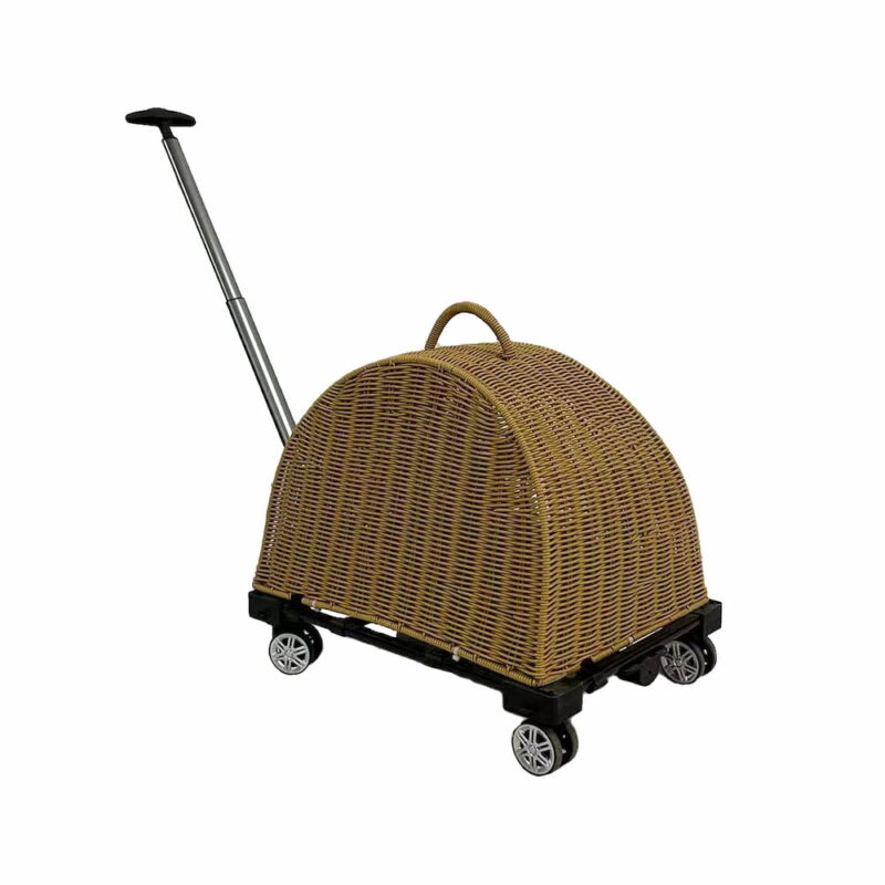 Pet Carrier, Hand woven Pet Bag Travel Suitcase - Image 5