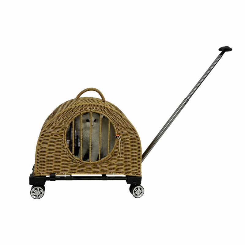 Pet Carrier, Hand woven Pet Bag Travel Suitcase - Image 3