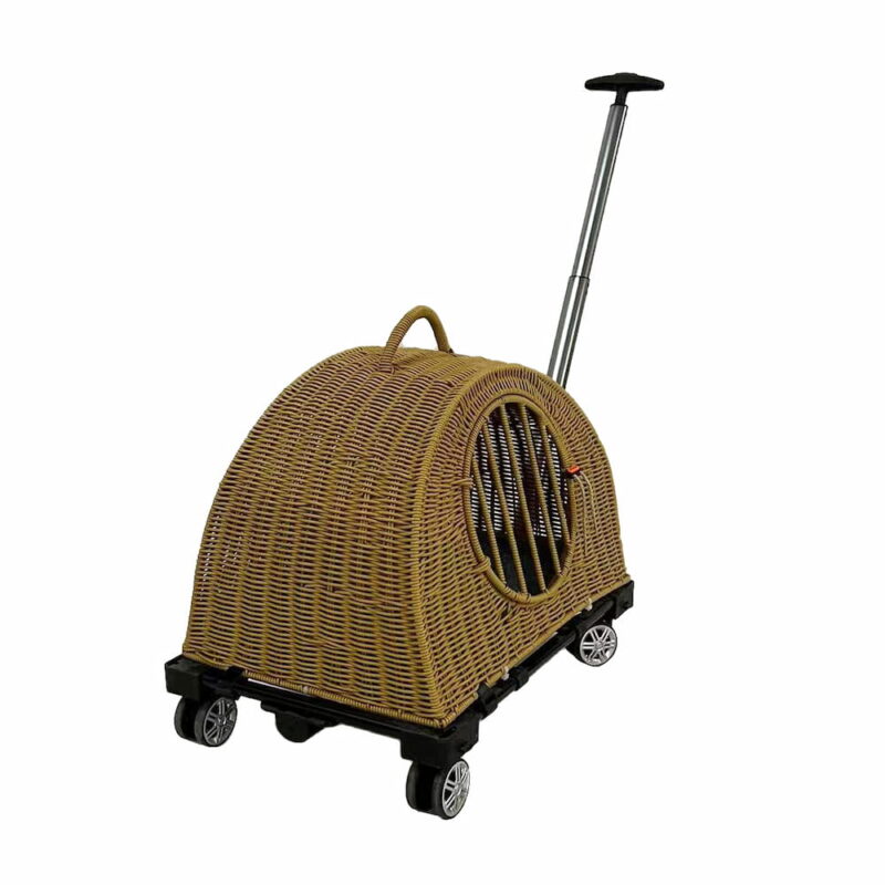 Pet Carrier, Hand woven Pet Bag Travel Suitcase - Image 2