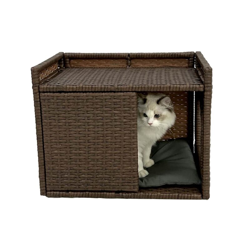 Rattan cat kennel for Wholesale
