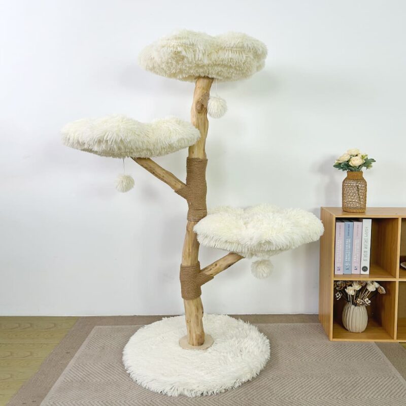 Cute cat tree with replaceable scratching pad - Image 3