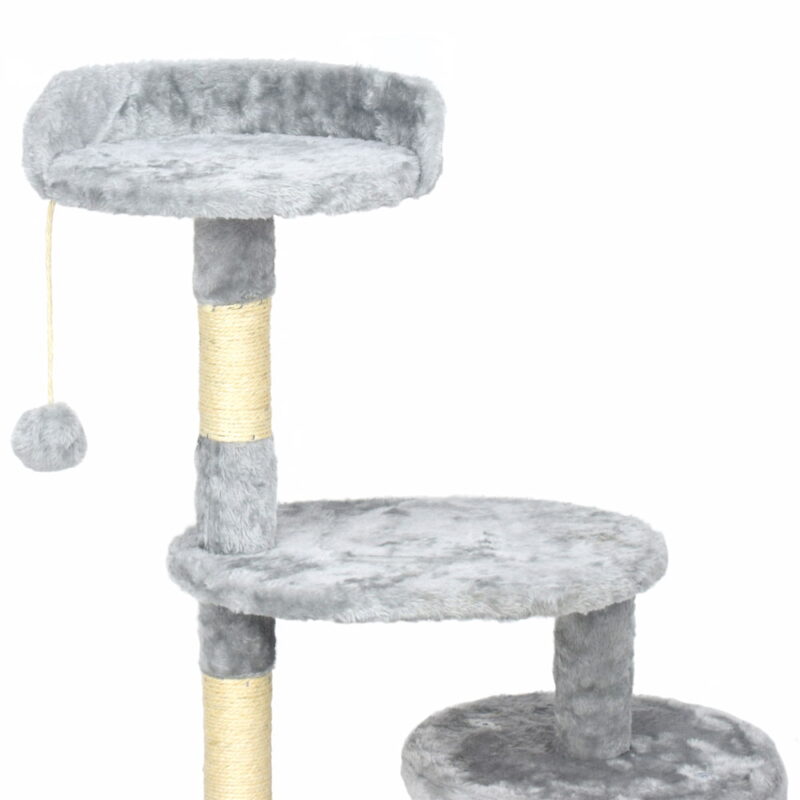 Grey Scratching Post for Cat - with cat house and lying board - Image 7