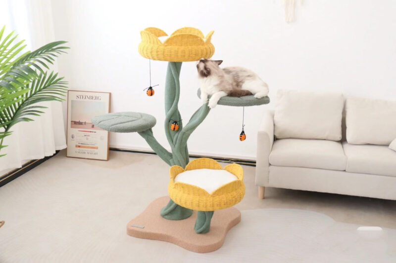 Tulip Design Cute Cat Climbing Frame Cat Nest Pet Supplies Cat Dwarf Cat Claw Grinder Cat Scratcher