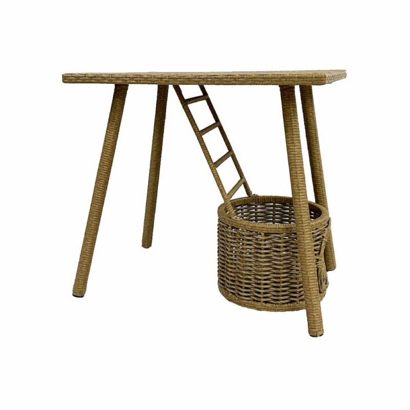 Handwoven Dual-Purpose Coffee Table & Pet Bed - Image 3