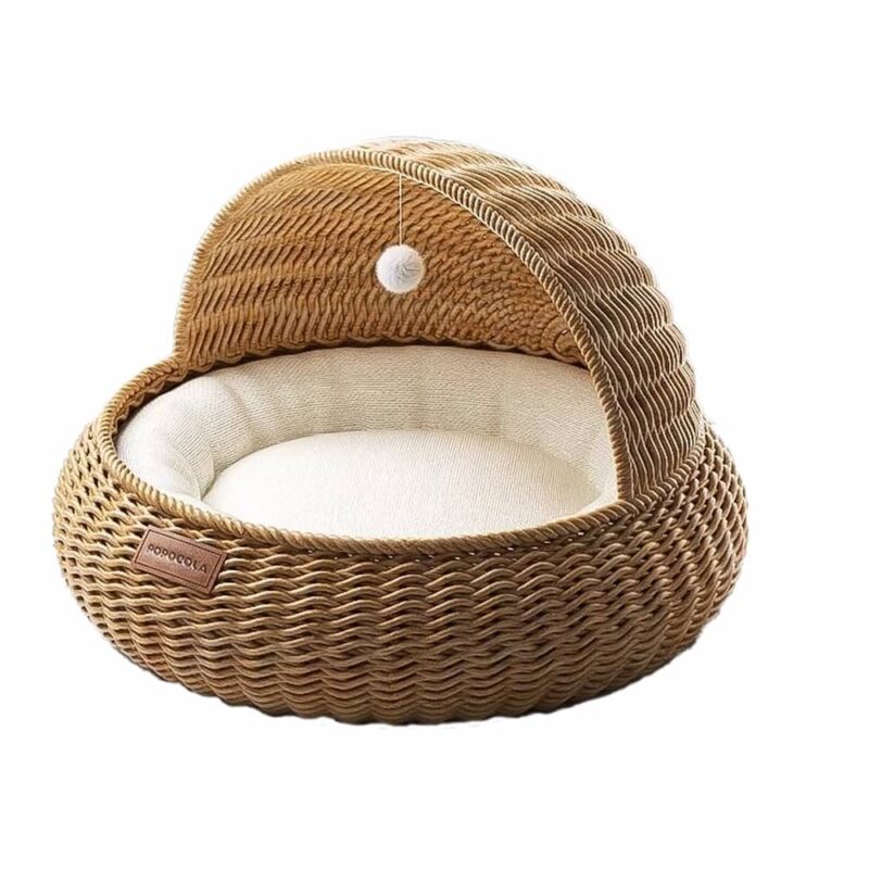 Rattan cat basket bed - Image 3