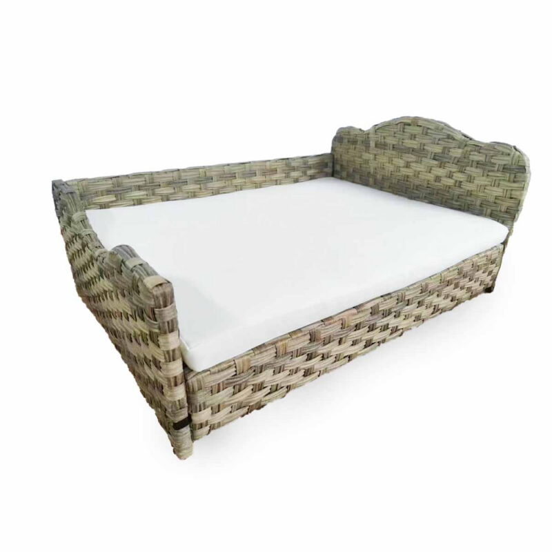Rattan Pet Sofa, Raised Wicker Dog Bed, Cat Couch - Image 3