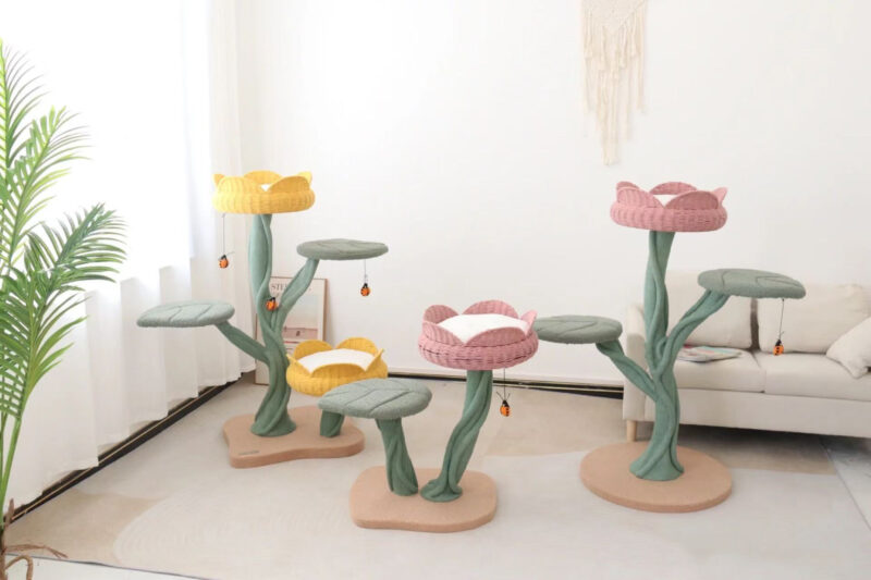 Tulip Design Cute Cat Climbing Frame Cat Nest Pet Supplies Cat Dwarf Cat Claw Grinder Cat Scratcher - Image 2