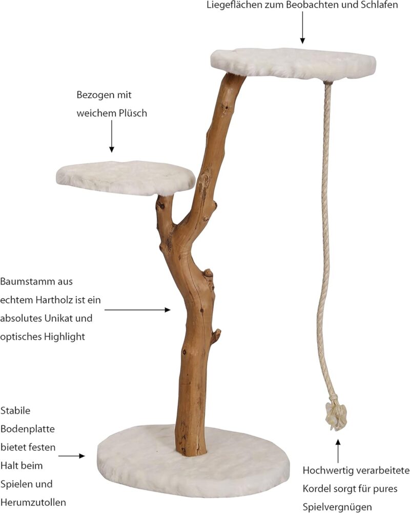 Factory Wholesale Indoor Playing Solid Wood Pet Furniture Cat Tree Wooden Cat Climb Shelf - Image 3