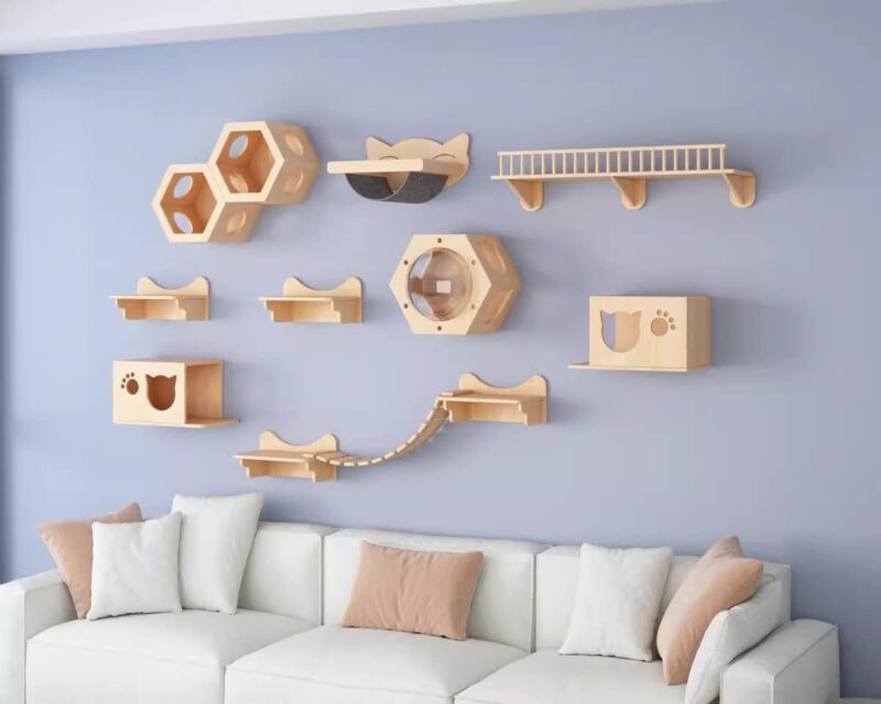 Cat Wall Shelves for Cat Sleeping Playing Climbing - Image 4