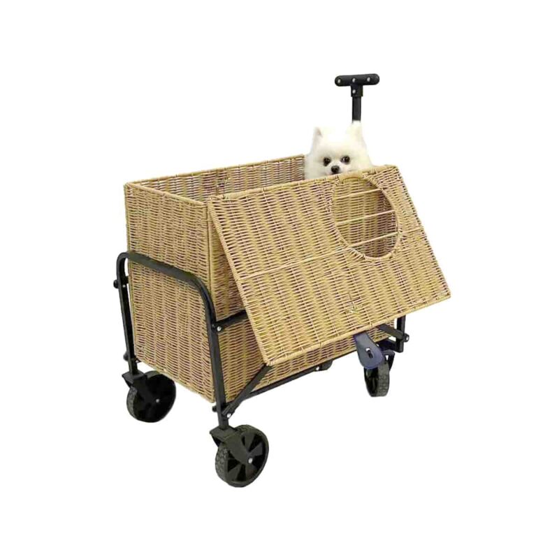 Outdoor pet trolley case for cat and puppy
