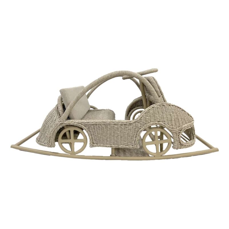 Outdoor cat furniture, handcrafted rattan classic car